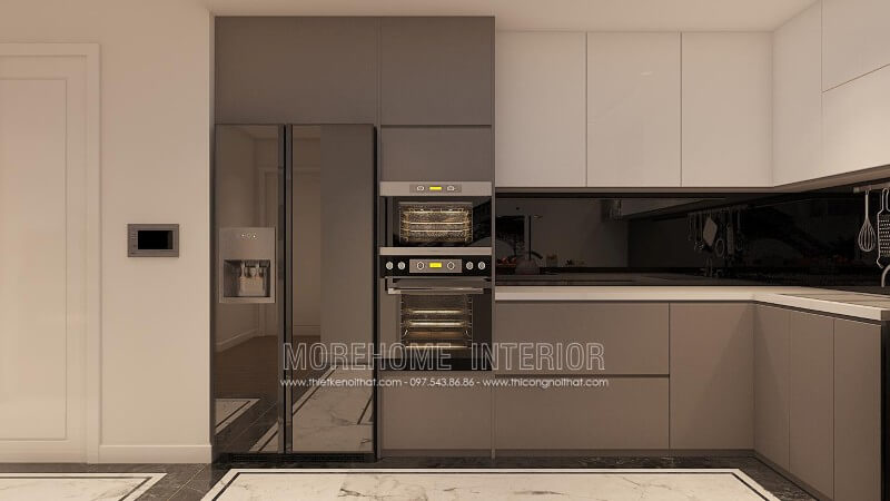 Tủ bếp hiện đại với sự đa dạng về màu sắc mang lại không gian sinh động và trẻ trung Tủ bếp đẹp, sang trọng và đẳng cấp