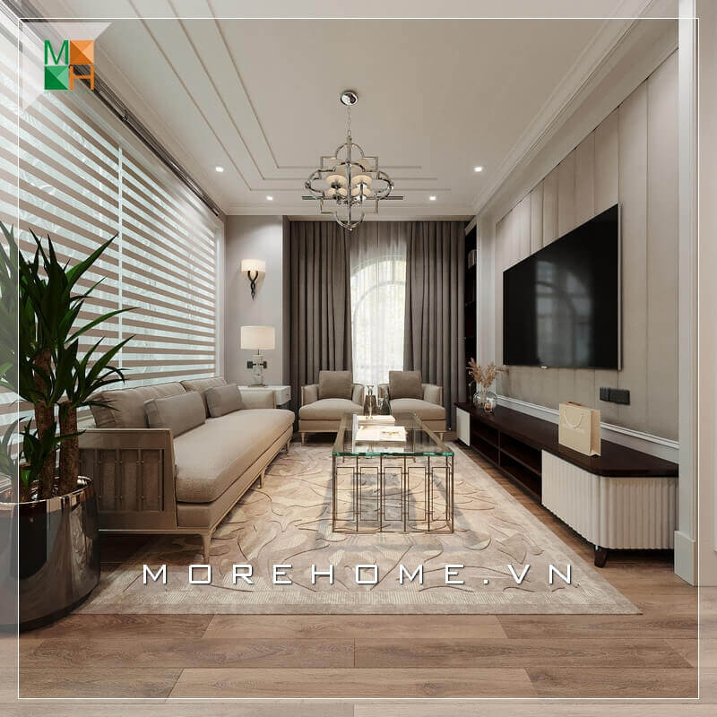 Thiết kế nội thất phòng khách biệt thự