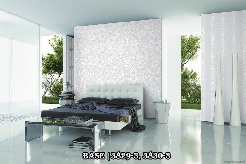 Sự kết hợp giữa 2 mẫu giấy dán tường 3829-3 và 3830-3.